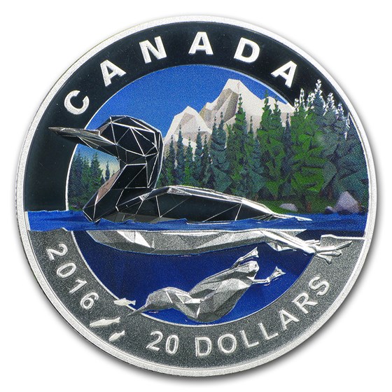 2016 Canada 1 oz Silver Geometry in Art: The Loon Proof 2016 Canada 1 oz Silver Geometry in Art: The Loon Proof